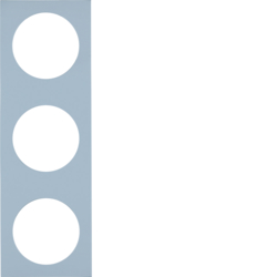 Berker 919782518, Frame 3gang, Pure, chrome gl., galv., 4011334351146