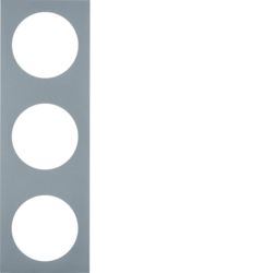 Berker 919782524, Frame 3g, Pure, stainl. steel mat, lacq., 4011334351207