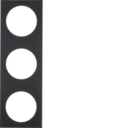 Berker 919782545, Frame 3g, Pure, granite black, silk matt, 4011334351160