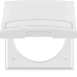 Berker 919882502, Frame 1G Hinged, Label Field Polar White, 4011334154020