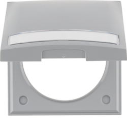 Berker 919882506, Frame 1G Hinged, Label Field Grey Glossy, 4011334155508