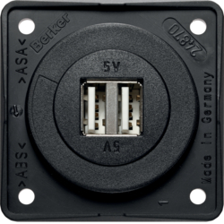 Berker 926022503, USB DP-LADESTECKDOSE 5V ITG SCHW, 4011334446248