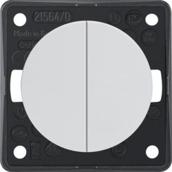 Berker 936752509, Ser P-b, 2 NO cont, Flow/Pure, pol wh gl, 4011334240389