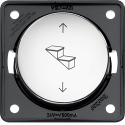 Berker 936952518, Rev pol p-b, 5 con, Integro, chr gl, gal, 4011334288060