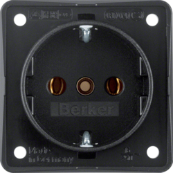 Berker 9418505, SOCKET OUTLET BLACK, 4011334055136