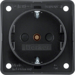 Berker 9419505, SOCKET OUTLET BLACK, 4011334055341