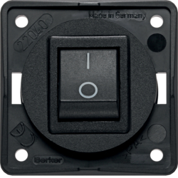 Berker 9450905, On/off sw 2p USA/CA, Integro, blck m, 4011334055754