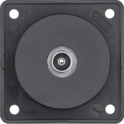 Berker 9451115, Aerial TV, Solder Connection, Black Matt, 4011334157489