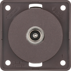 Berker 945112511, Aerial Connector Box TV, Brown Matt, 4011334241164