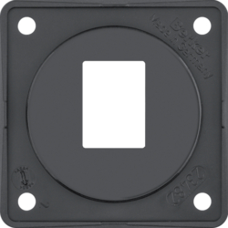 Berker 9455705, Support Plate Amp Jacks, 1-Gang Black, 4011334235965