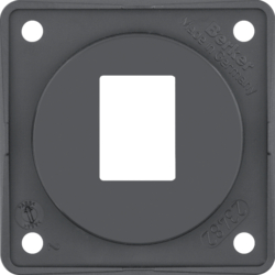 Berker 945572505, Plate, Amp Module Jacks, 1-G, Anthracite, 4011334241065