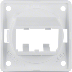 Berker 945592509, Plate, 2 Mini-Com Mods Polar White Gloss, 4011334241119