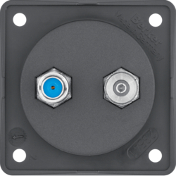 Berker 945602505, Aerial Connector Radio/SAT, Anthracite, 4011334241218