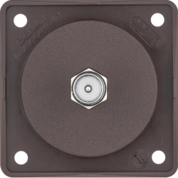 Berker 945812501, Aerial-Connector TV, Brown Matt, 4011334286202