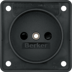Berker 9619405, SOCKET/CHILD-PROT. BLACK, 4011334056225