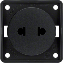 Berker 962572503, 2P STD EURO/AM M ERHBS ITG SCHW MATT, 4011334335597