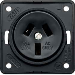 Berker 9625805, STD M SZ-KT 2 POL + E AUS 10A MR SCHW, 4011334198871