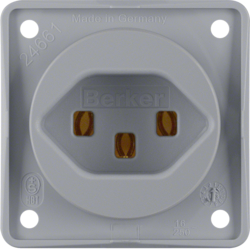 Berker 962592506, 2P STD+E SYS CH TYP 23 ITG L-GRAU DAM, 4011334320432