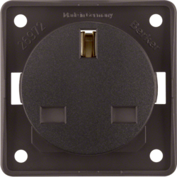 Berker 962622501, British Standard Socket, Brown Matt, 4011334256793
