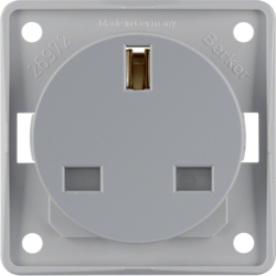 Berker 962622506, British Standard Socket, Grey Matt, 4011334256823