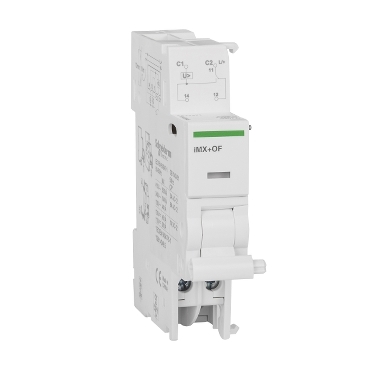 Schneider Electric A9A26948, shunt trip release with OC contact, Acti9, iMX+OF, voltage release, 12...24 VAC, 3606480087912