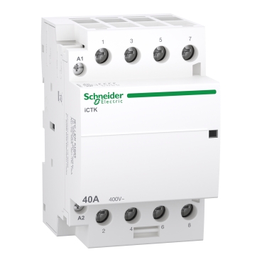 Schneider Electric A9C40440, contactor, Acti9 iCTK, 40 A, 4 NO, 400 V, coil 220...240 V, 3606481088901