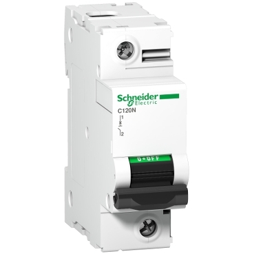 Schneider Electric A9N18359, Miniature circuit breaker (MCB), Acti9 C120N, 1P, 125A, C curve, 10000A (IEC/EN 60898-1), 10kA (IEC/EN 60947-2), 3606480379338