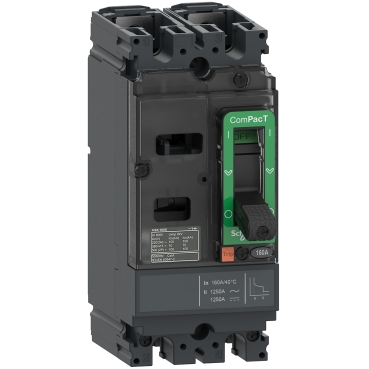 Schneider Electric C10F2TM030, Circuit breaker, ComPacT NSX100F AC/DC, 18kA/415VAC, 2 poles, TMD trip unit 30A, 3606481995407