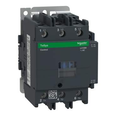 Schneider Electric LC1D95B7, Contactor, TeSys Deca, 3P(3NO), AC-3/AC-3e, <=440V, 95A, 24V AC 50/60Hz coil, 3389110450651