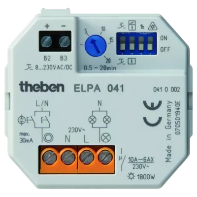 Theben 0410002, Flush-mounted staircase time switch, electronic ELPA 041, 4003468041000