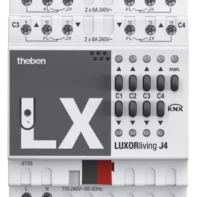Theben 4800450, 4-way blind actuator LUXORliving J4, 4003468480083