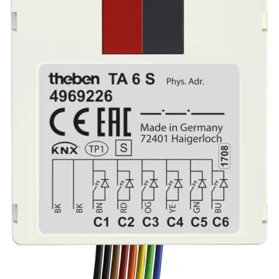 Theben 4969226, Binary input/binary output sensor interfaces TA 6 S KNX, 4003468491287
