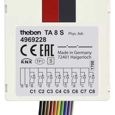 Theben 4969228, Binary input/binary output sensor interfaces TA 8 S KNX, 4003468491294