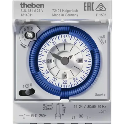 Theben 1814011, Analogue time switch, 1 channel SUL 181 d 24V, 4003468180105