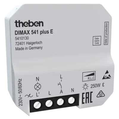 Theben 5410130, Universal dimmer for R, L and C loads with automatic load detection DIMAX 541 plus E, 4003468540022
