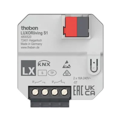 Theben 4800520, 1-way flush-mounted switching actuator LUXORliving S1, 4003468480182