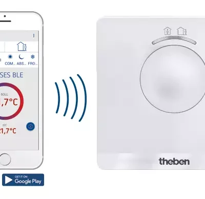 Theben 8509150, Digital clock thermostat for time-dependent monitoring and control of room temperature RAMSES 850 BLE OT, 4003468850237