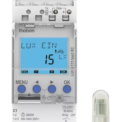Theben 1110130, Light level controller, surface-mounted light sensor LUNA 111 top3 AL, 4003468110034