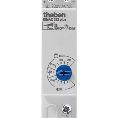 Theben 5320001, Universal dimmer for R, L and C loads with automatic load detection DIMAX 532 plus, 4003468530016