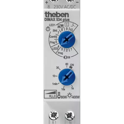 Theben 5340001, Universal dimmer for R, L and C loads with automatic load detection DIMAX 534 plus, 4003468530009