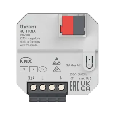 Theben 4941640, 1-way flush-mounted heating actuator HU 1 RF KNX, 4003468491546