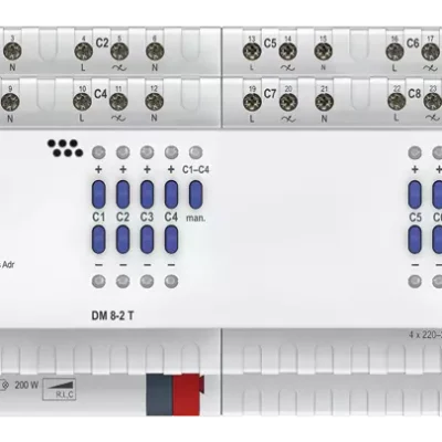 Theben 4940285, 8-way universal dimmer actuator FIX2 DM 8-2 T KNX, 4003468490891
