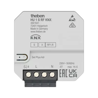 Theben 4941641, Flush-mounted 1-way heating actuator, KNX RF, Data Secure HU 1 S RF KNX, 4003468491782