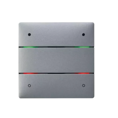 Theben 4969254, Push-button sensor with 4 buttons and 4 status LEDs with integrated temperature sensor iON 104 KNX SR, 4003468491874