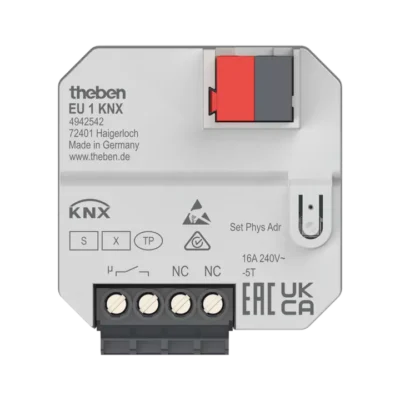 Theben 4942542, 1-way flush-mounted actuator for electric heating 16 A, KNX TP, Data Secure EU 1 KNX, 4003468491850