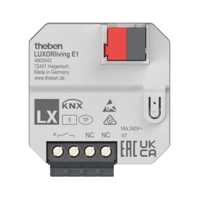 Theben 4800542, 1-way flush-mounted actuator for electric heating LUXORliving E1, 4003468480502