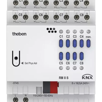 Theben 4940220, 8-way switching actuator FIX1 RM 8 S KNX, 4003468490990