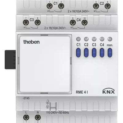 Theben 4930215, 4-way C load switching actuator MIX2 RME 4 I KNX, 4003468493090