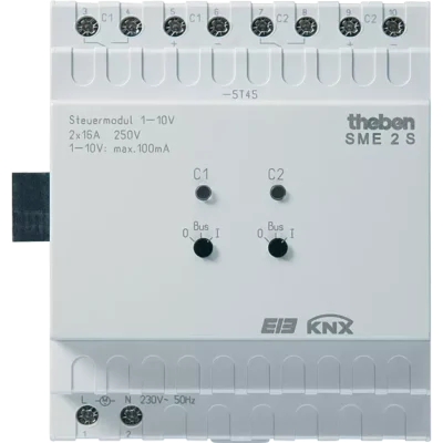 Theben 4910274, 2-way 1-10 V control unit MIX SME 2 S KNX, 4003468491744