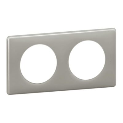 Legrand 066602, PLAQUE 2P GRIS PERLE, 3414971003071